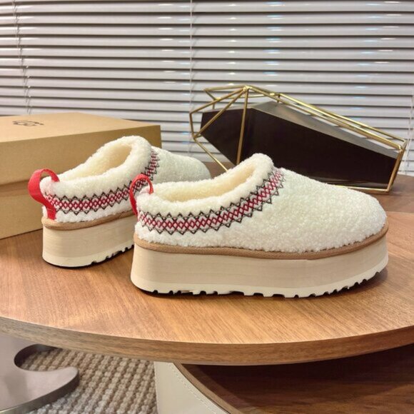 UGG TAZZ UGG BRAID SHEEPSKIN PLATFORM SLIPPERS SHOES - Picture 3 of 9